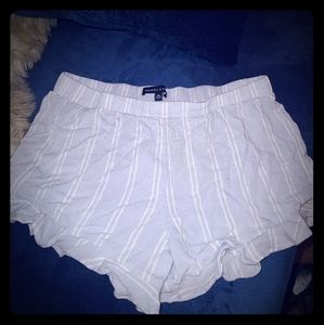 Seersucker ruffle shorts